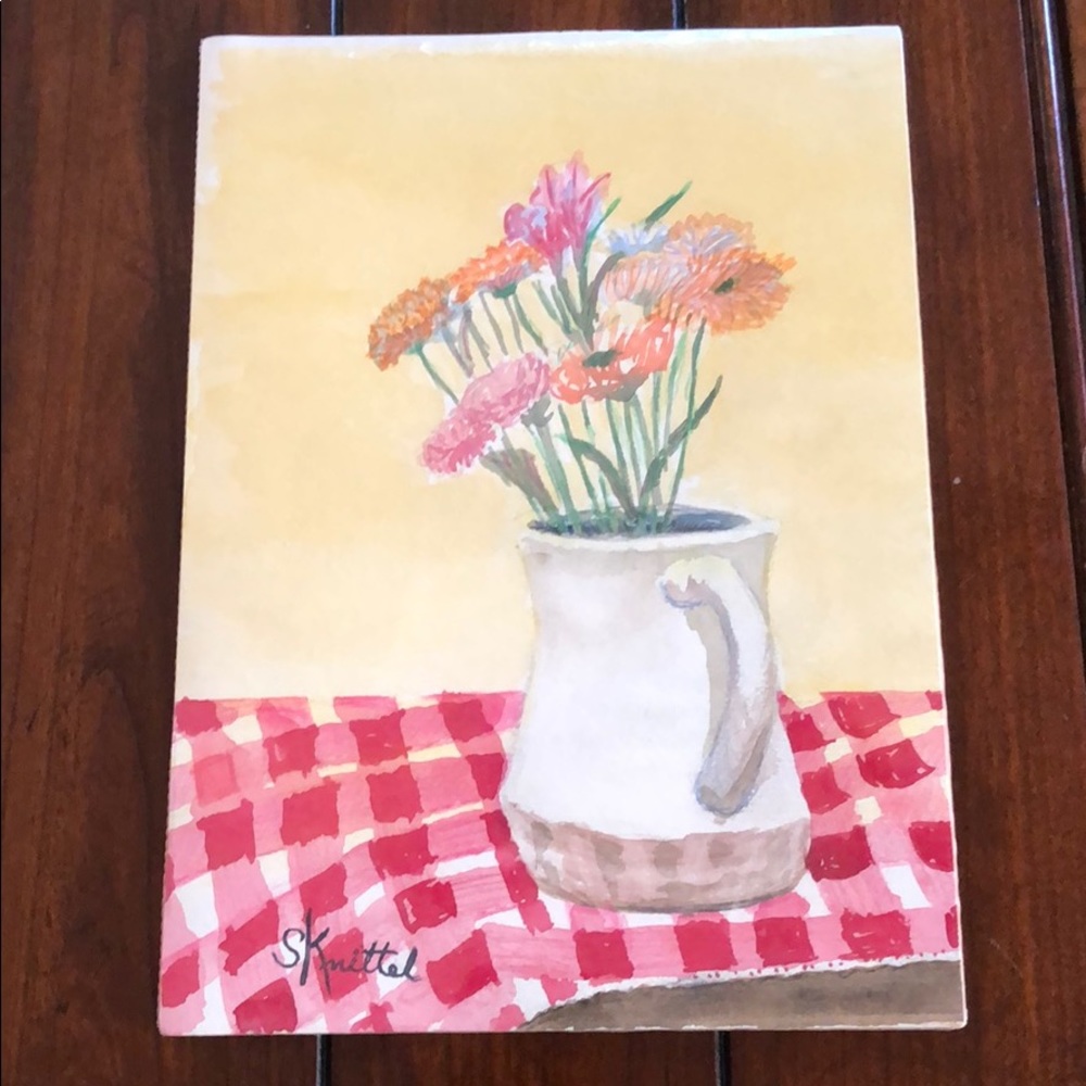 Pitcher of Flowers- Watercolor painting